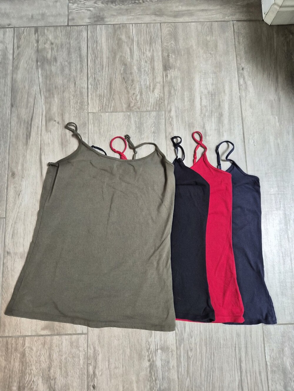 4 Women’s Spaghetti Strap Tank Top - Olive, Black, Red, Navy